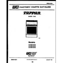 Tappan 30-3989-23-04 cover page diagram
