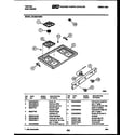 Tappan 30-3350-00-02 cooktop parts diagram
