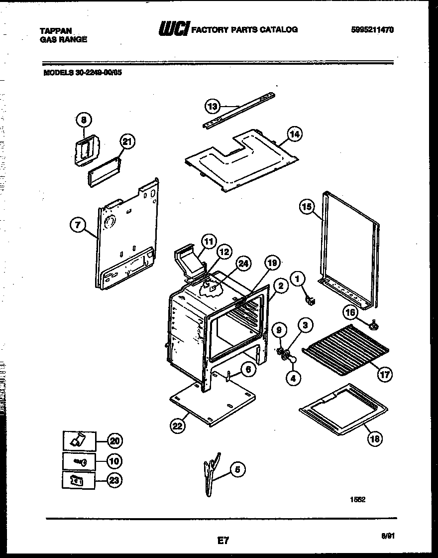 Tappan 30-2249-23-05 body parts diagram