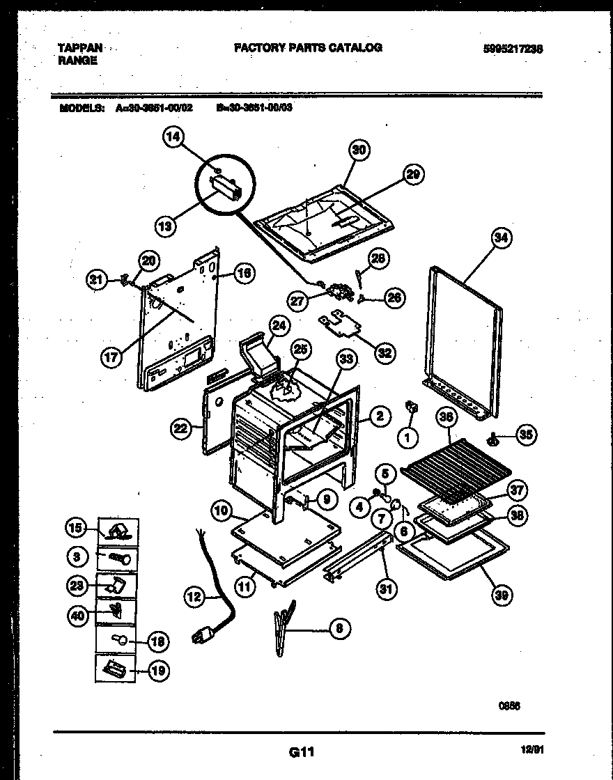 Tappan 30-3851-00-03 body parts diagram