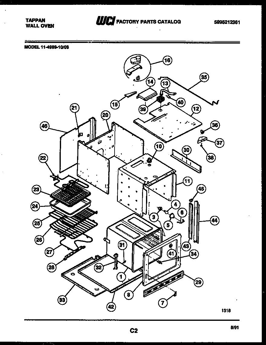 Tappan 11-4969-00-03 body parts diagram