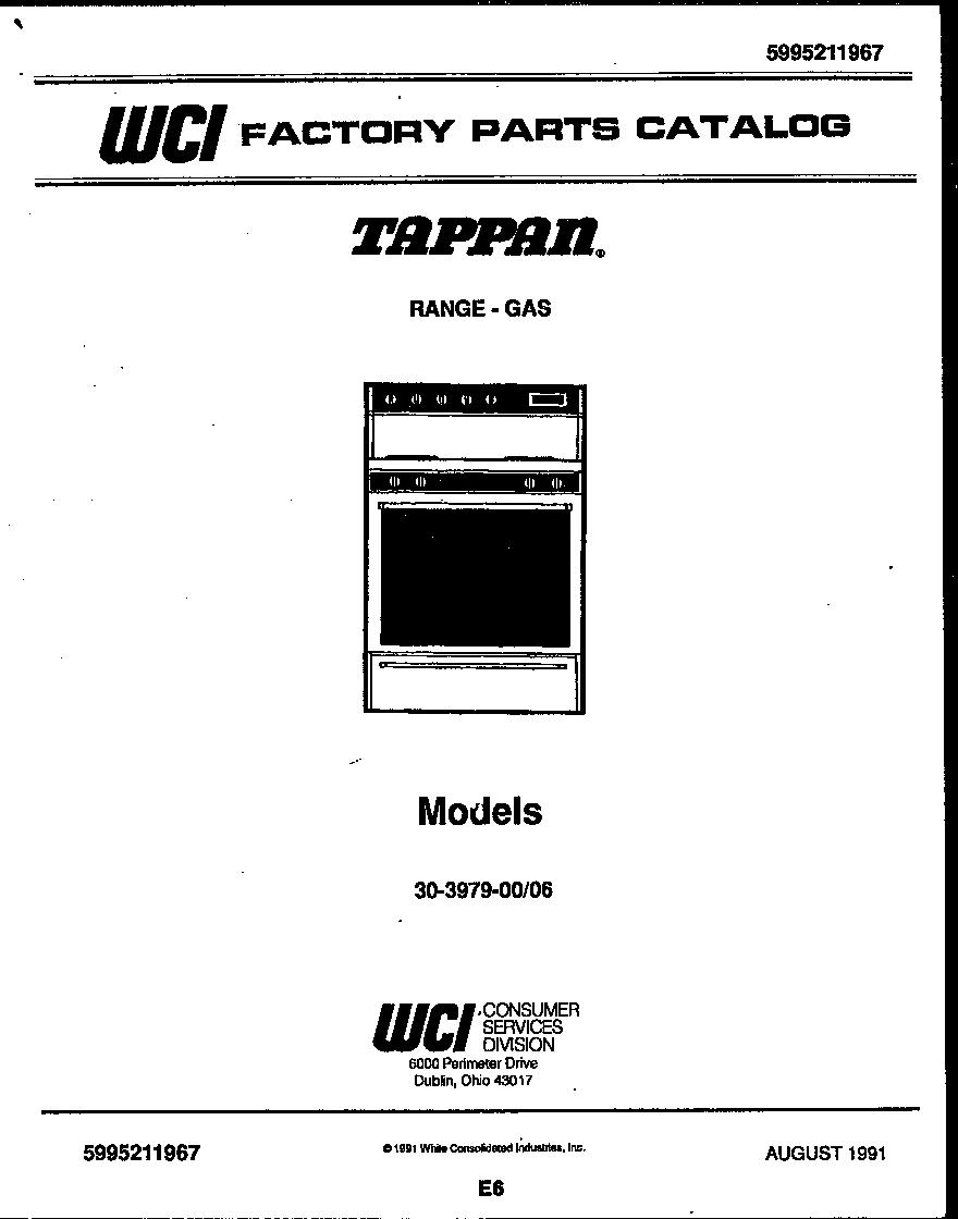 Tappan 30-3979-23-06 cover page diagram