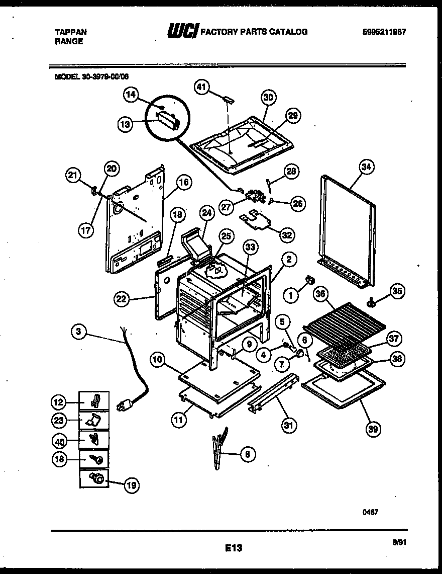Tappan 30-3979-23-06 body parts diagram