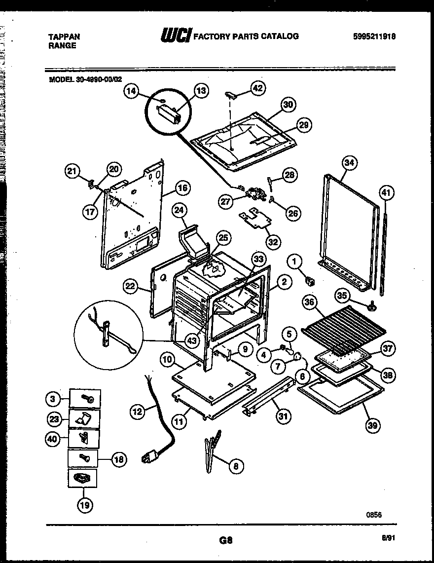 Tappan 30-4990-00-02 body parts diagram