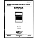 Tappan 30-1049-23-05 cover page diagram