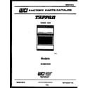 Tappan 30-3860-00-03 cover page diagram