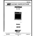 Tappan 12-5299-00-04 cover page- text only diagram