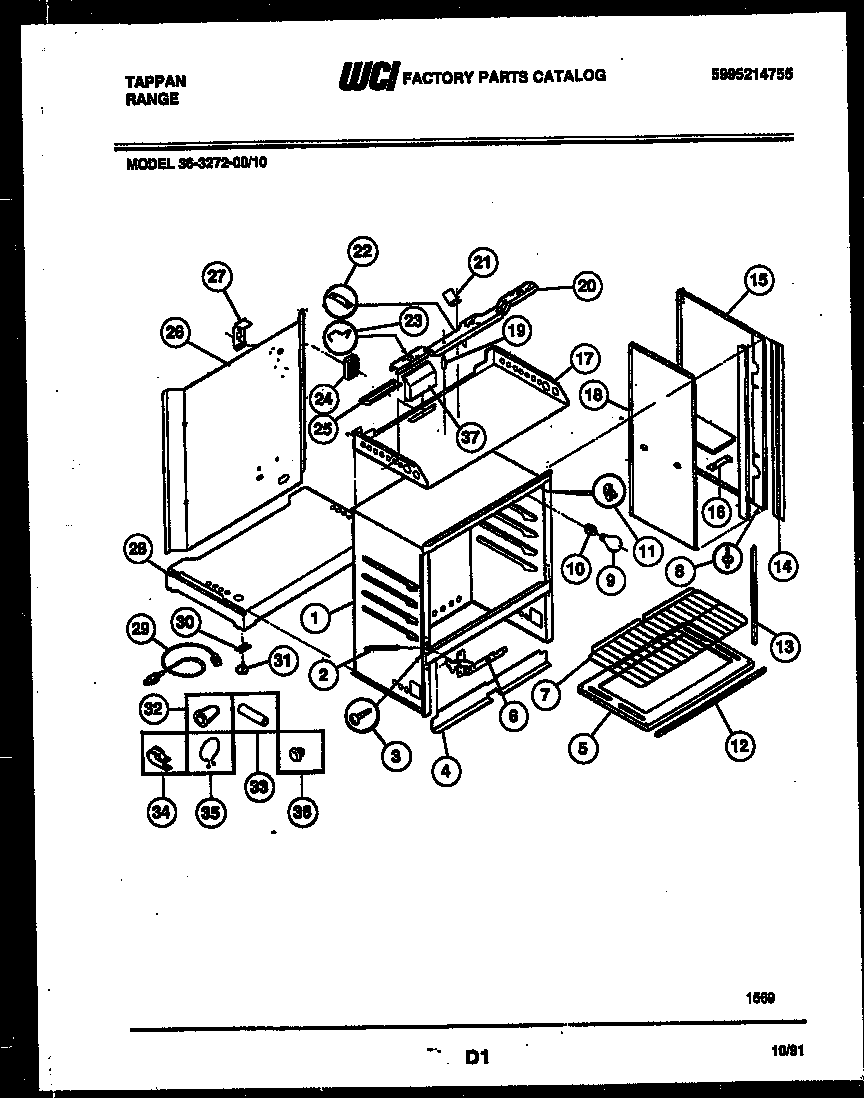 Tappan 36-3272-00-10 body parts diagram
