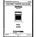 Tappan 30-2139-00-08 cover page diagram
