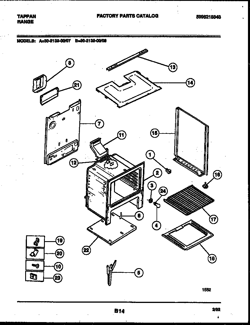 Tappan 30-2139-00-08 body parts diagram