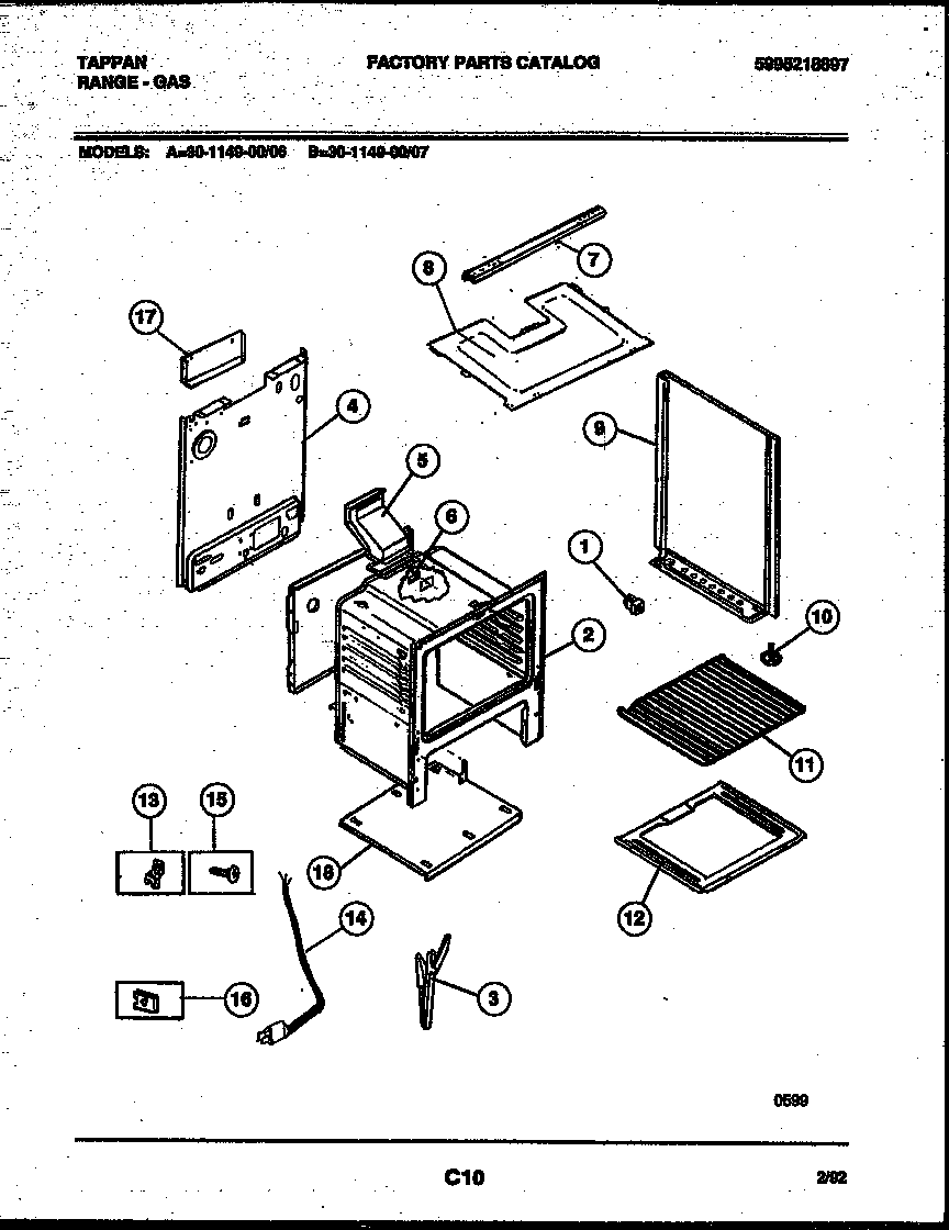 Tappan 30-1149-23-07 body parts diagram