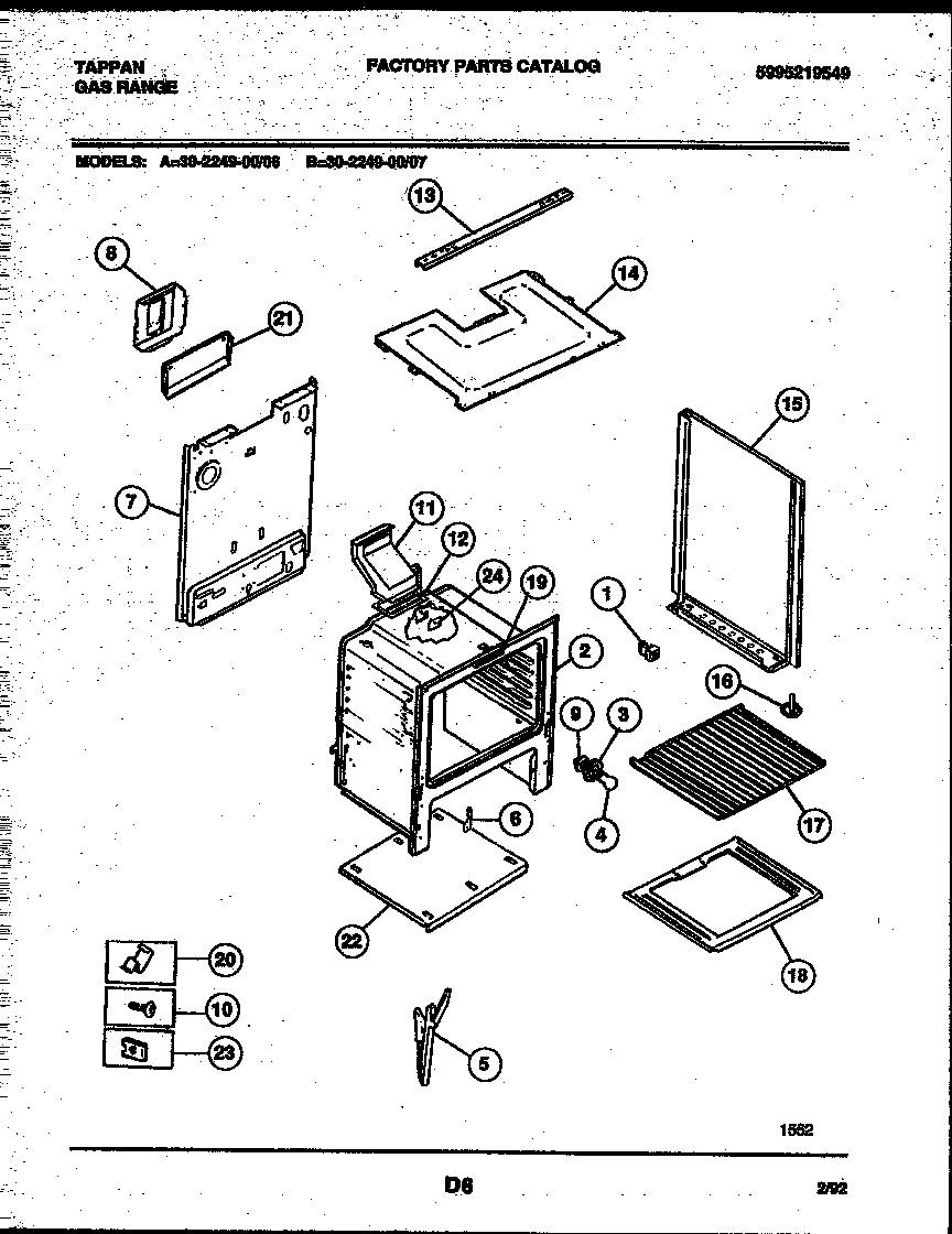 Tappan 30-2249-23-06 body parts diagram
