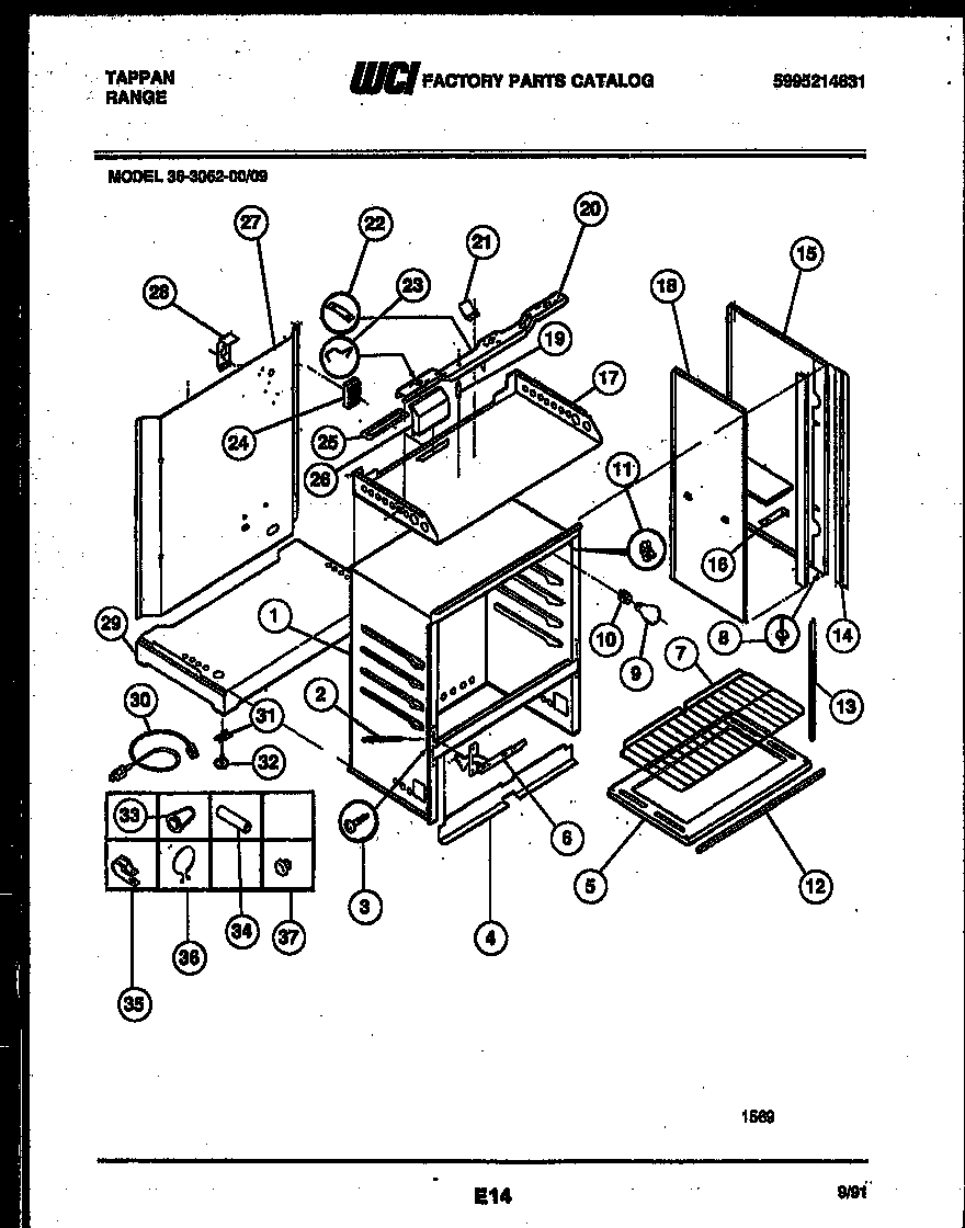 Tappan 36-3052-66-09 body parts diagram