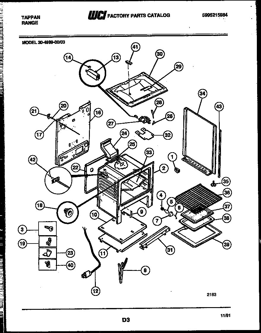 Tappan 30-4989-00-03 body parts diagram