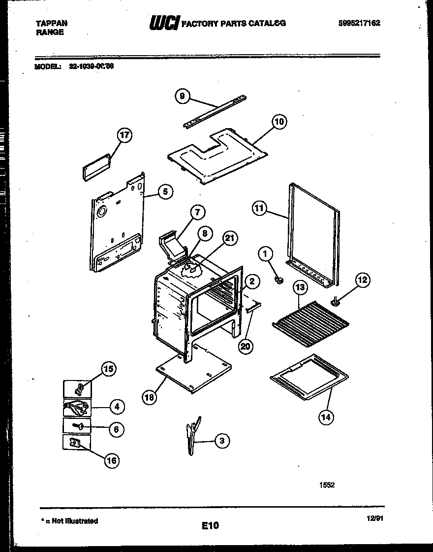 Tappan 32-1039-00-06 body parts diagram