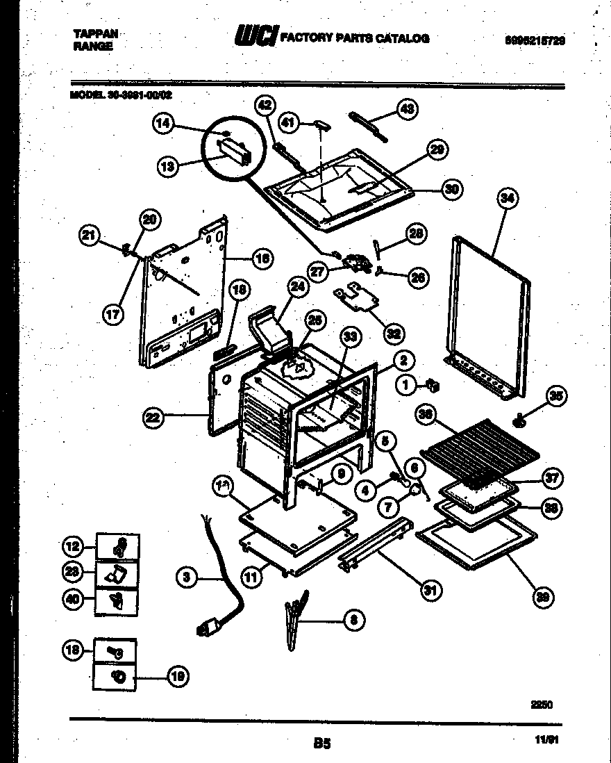 Tappan 30-3981-00-02 body parts diagram
