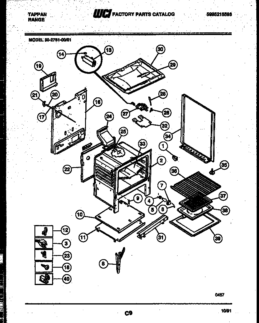 Tappan 30-2761-23-01 body parts diagram