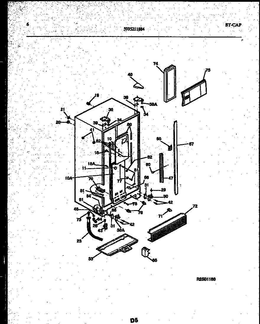 Tappan 95-2491-23-01 cabinet parts diagram