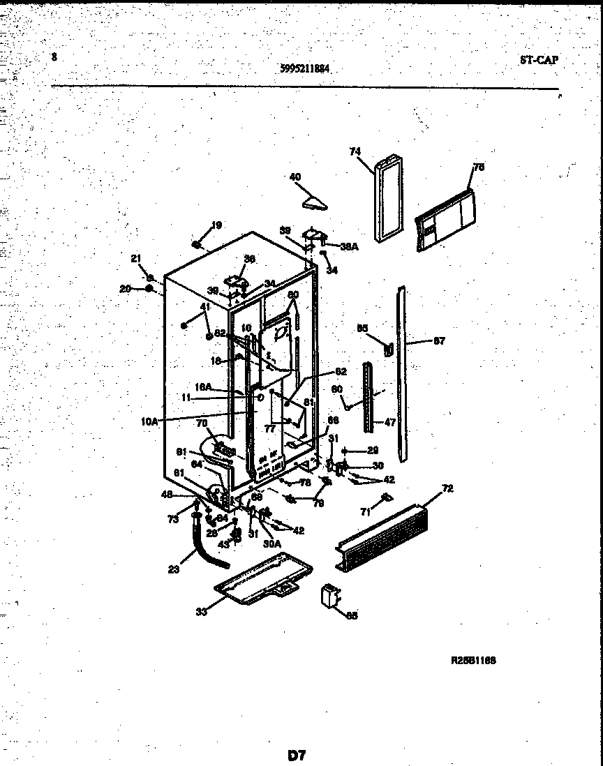 Tappan 95-2491-23-01 cabinet parts diagram