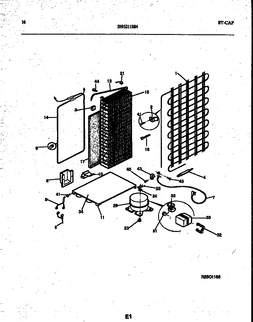 Tappan 95-2491-23-01 system and automatic defrost parts diagram