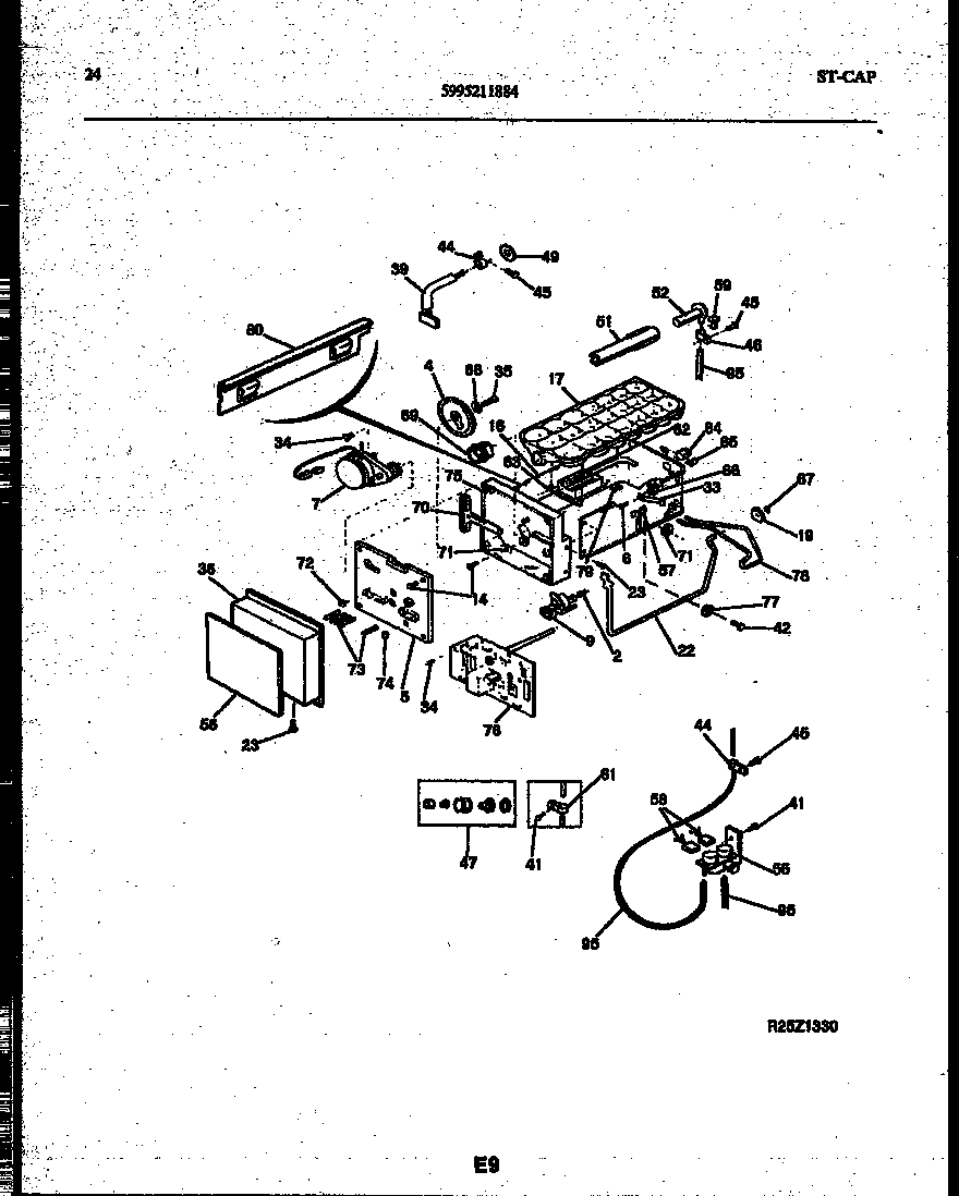 Tappan 95-2491-23-01 ice maker and installation parts diagram