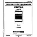 Tappan 30-3851-23-04 cover page diagram