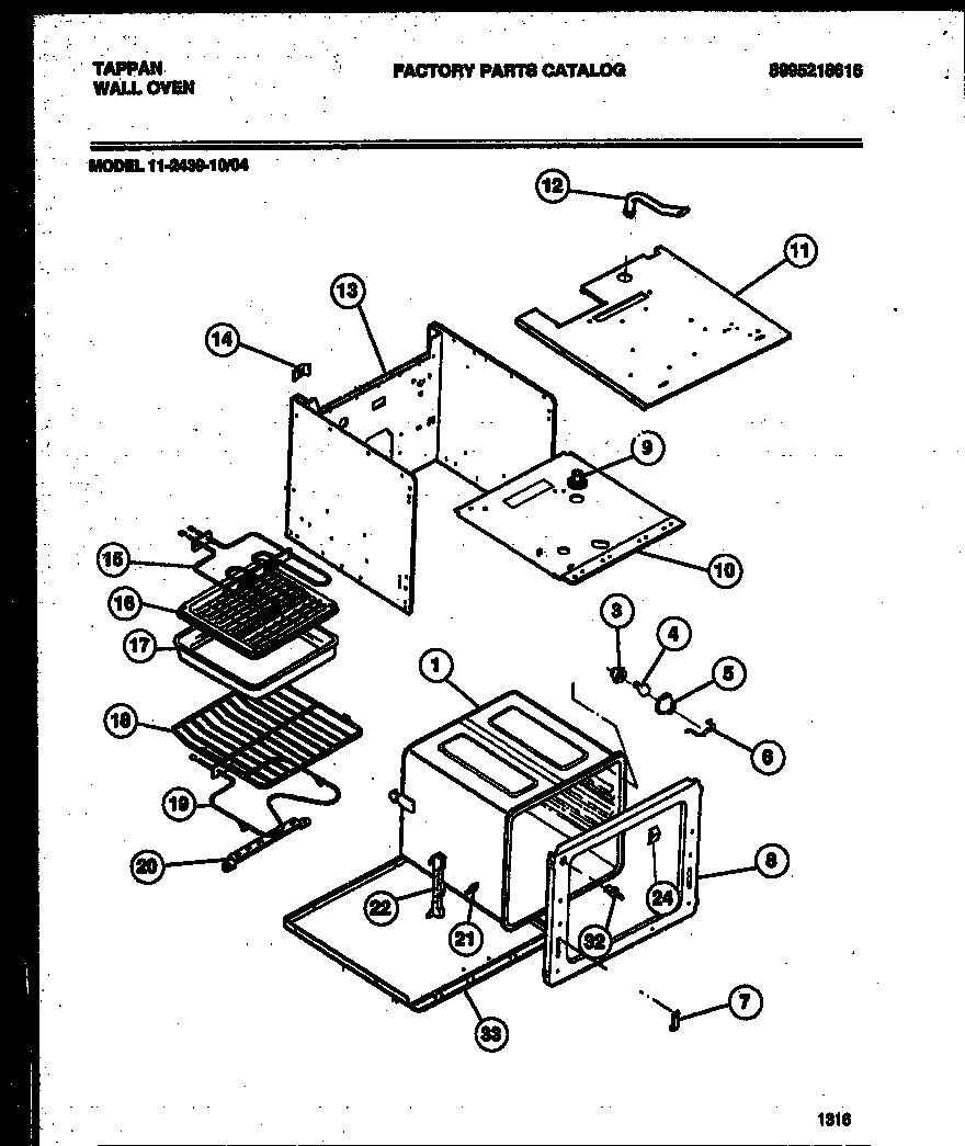 Tappan 11-2439-00-04 body parts diagram