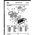 Tappan 73-3951-23-01 lower oven door parts diagram