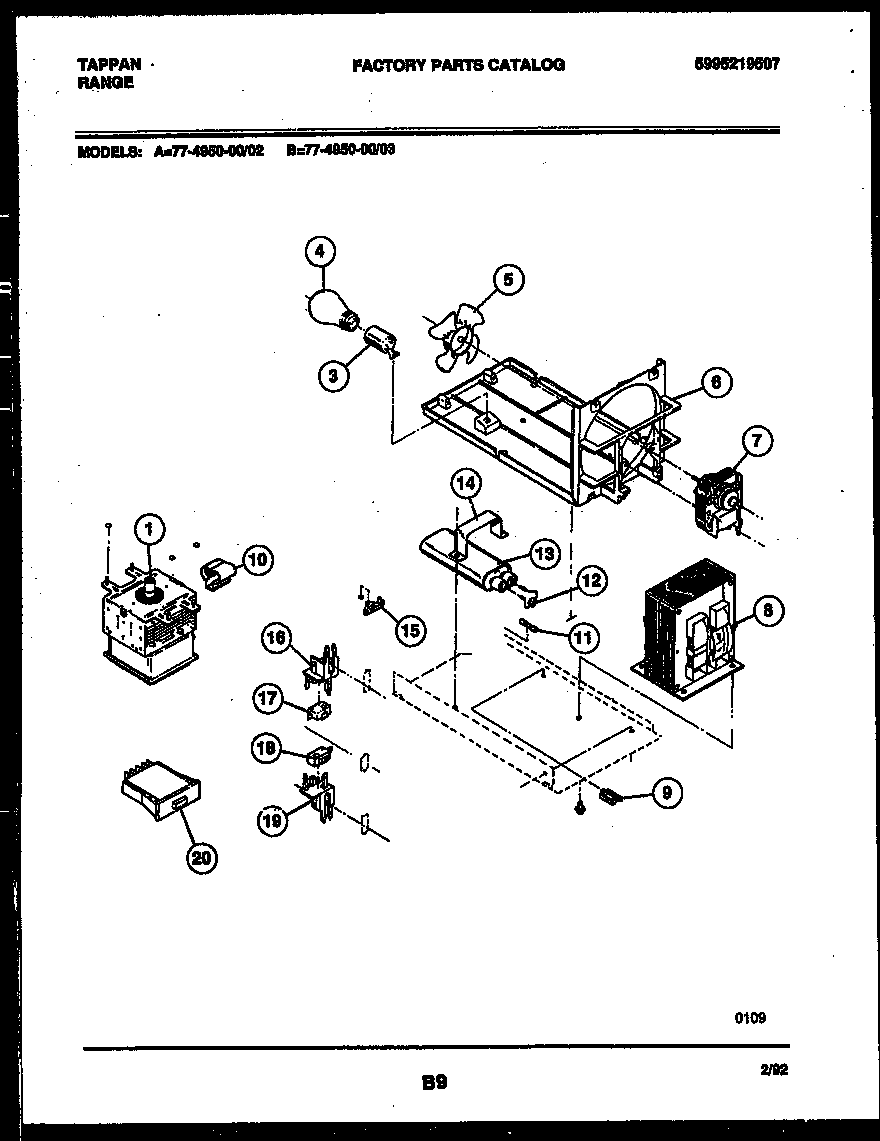 Tappan 77-4950-00-03 power control diagram