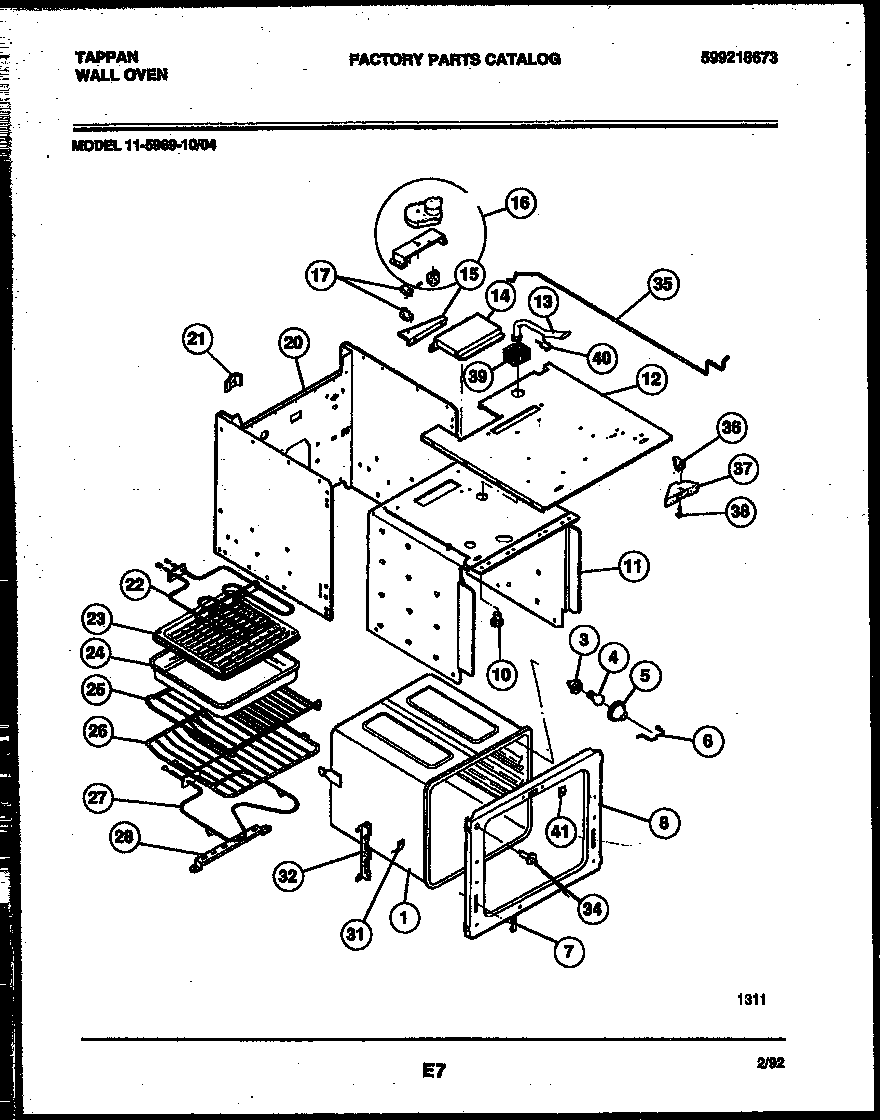 Tappan 11-5969-00-04 body parts diagram