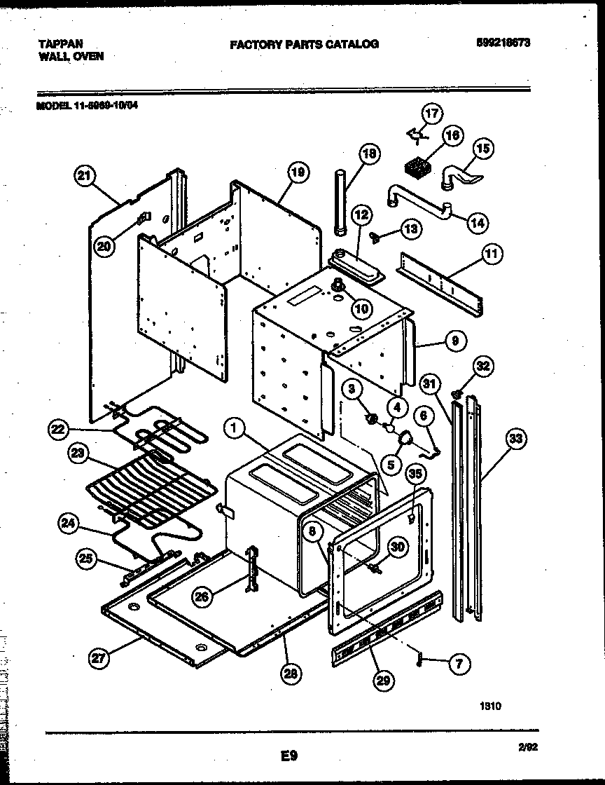 Tappan 11-5969-00-04 body parts diagram