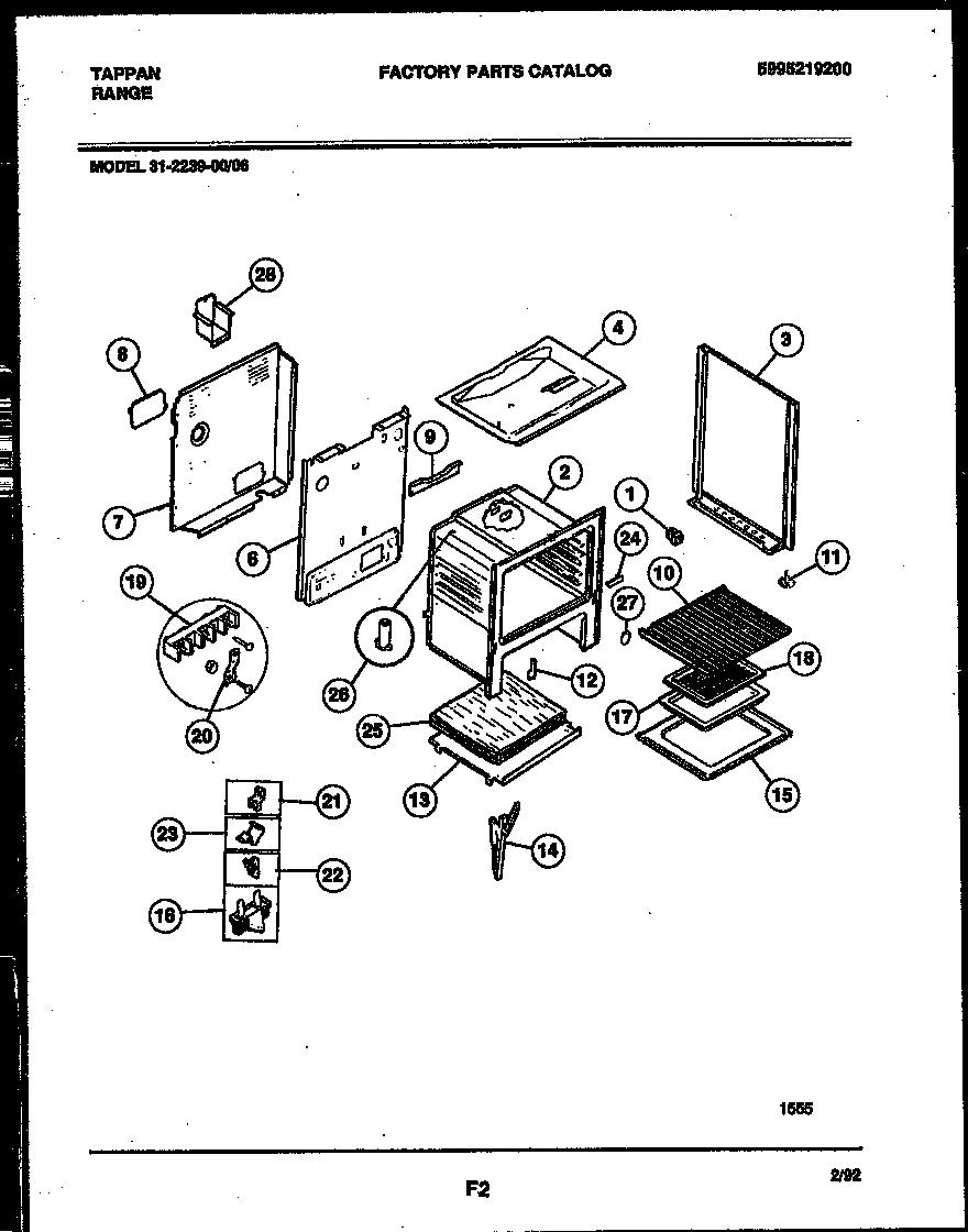 Tappan 31-2239-00-06 body parts diagram