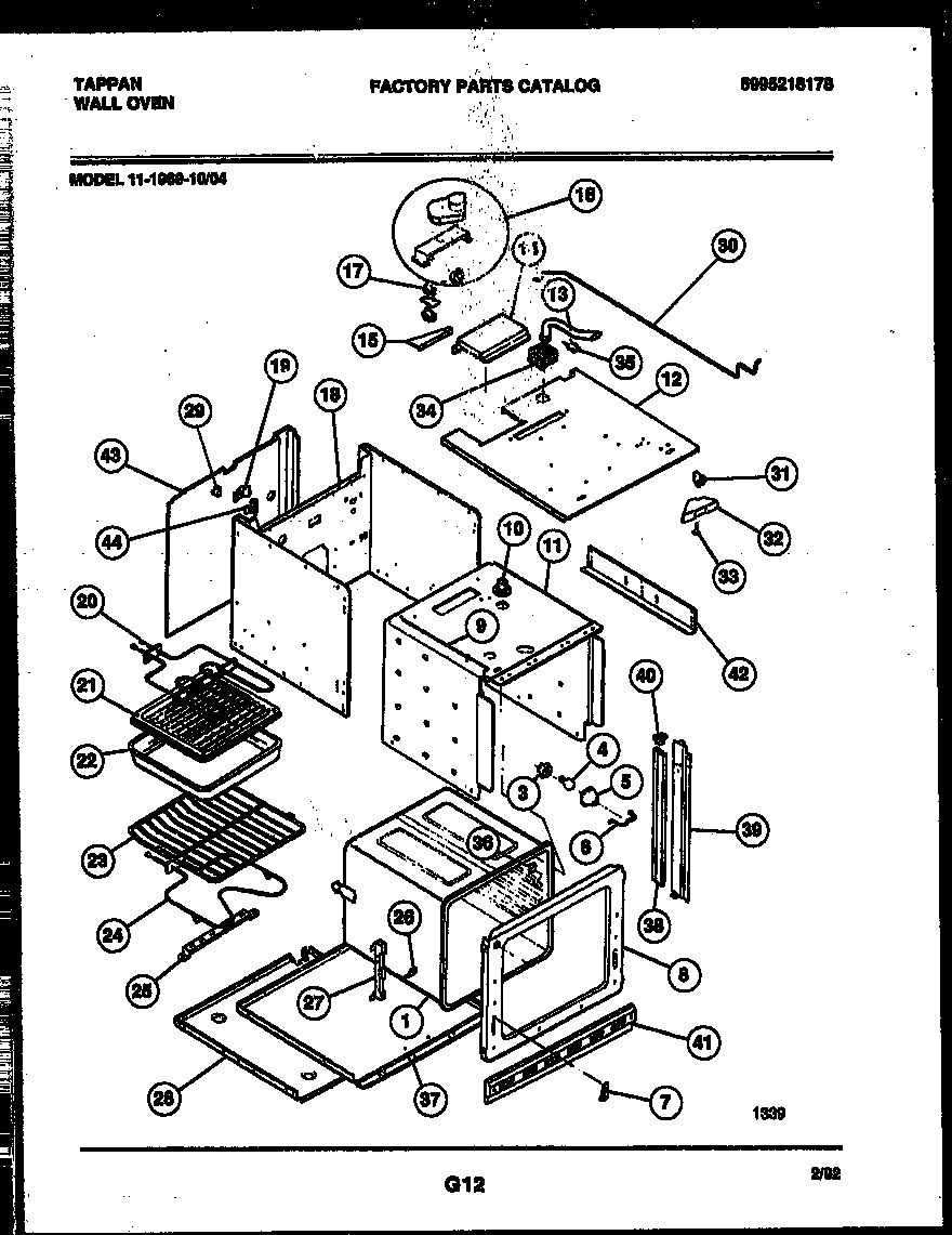 Tappan 11-1969-00-04 body parts diagram