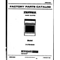 Tappan 31-2759-00-05 cover page diagram
