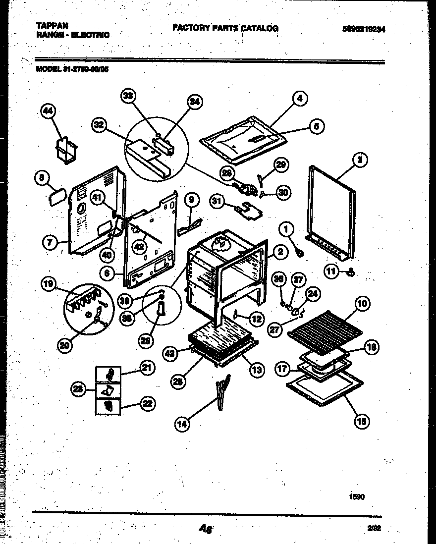 Tappan 31-2759-00-05 body parts diagram