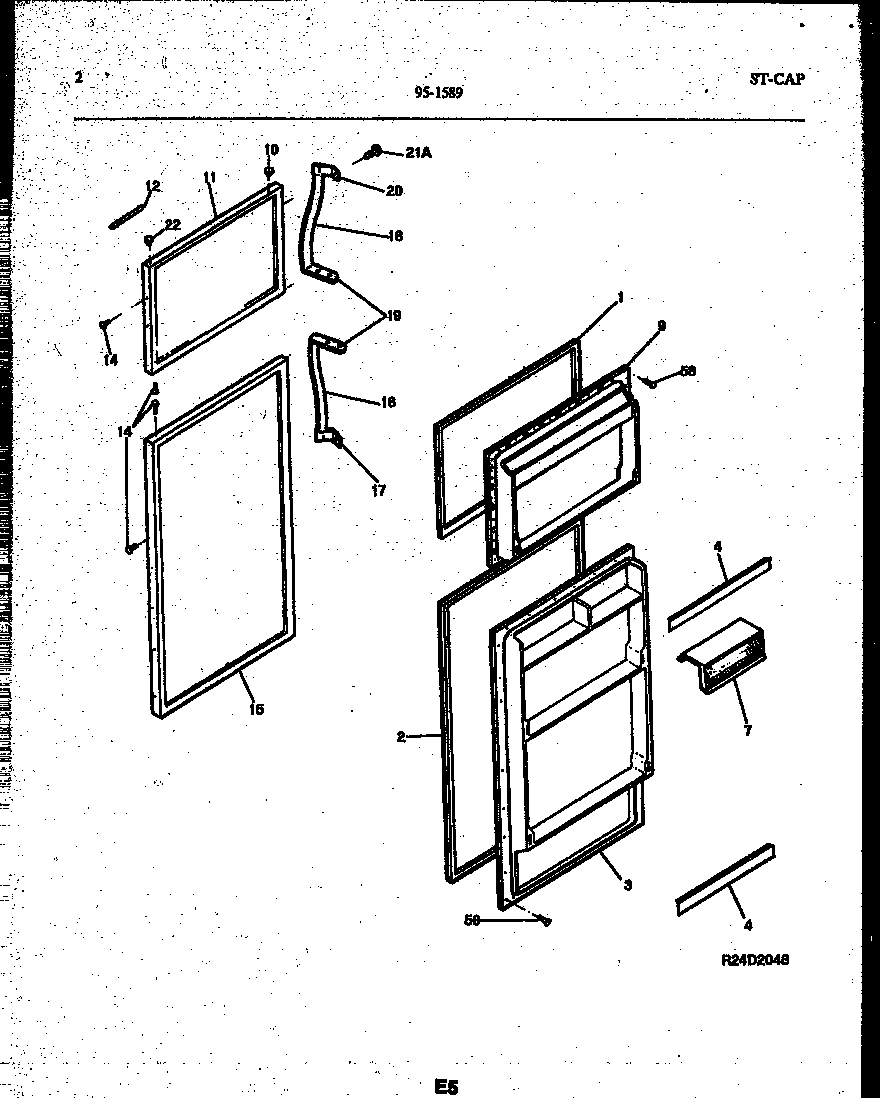 Tappan 95-1589-00-01 door parts diagram