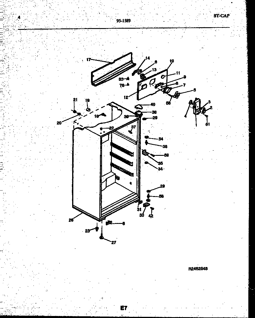 Tappan 95-1589-00-01 cabinet parts diagram