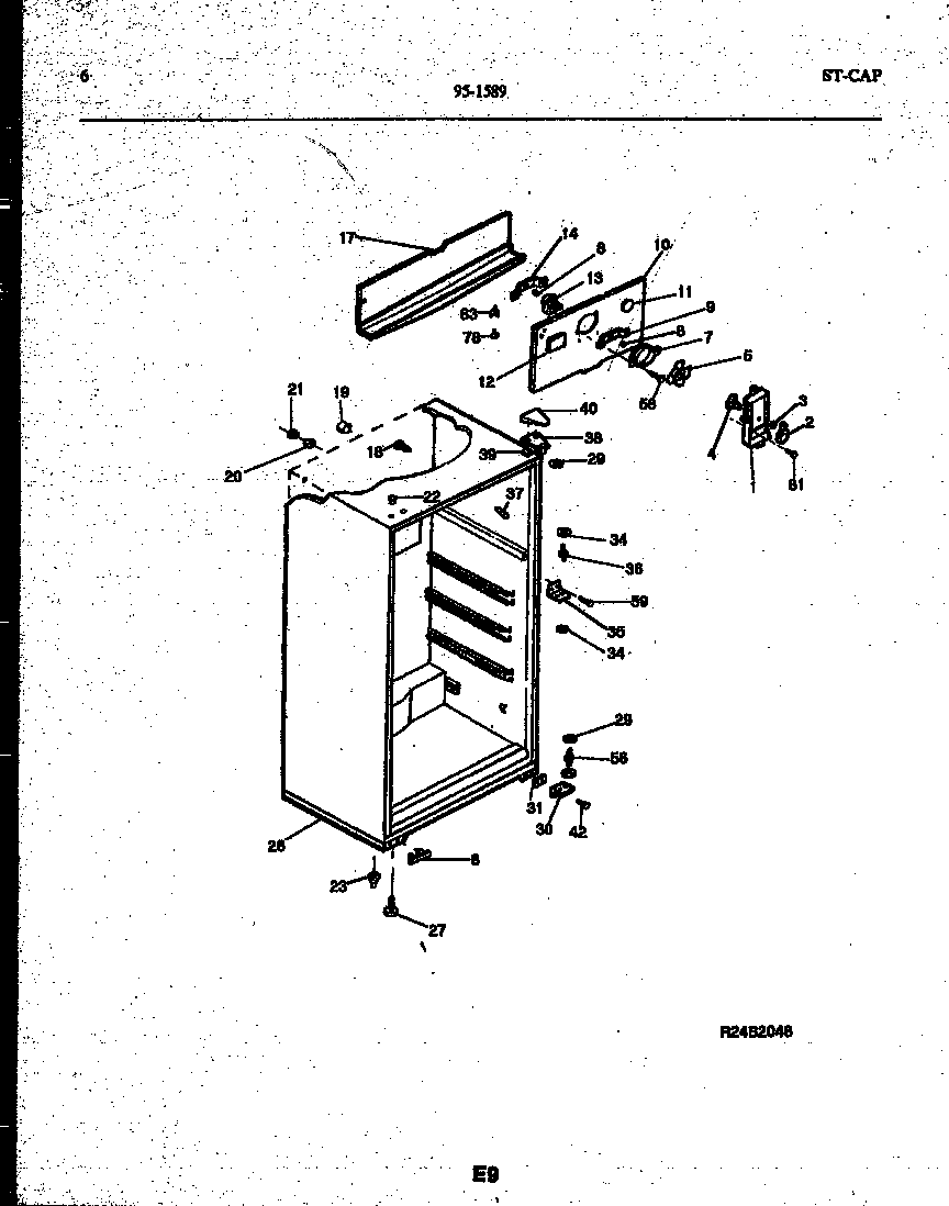 Tappan 95-1589-00-01 cabinet parts diagram