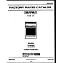 Tappan 32-1009-00-07 cover page diagram