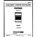 Tappan 30-3991-00-03 cover page diagram
