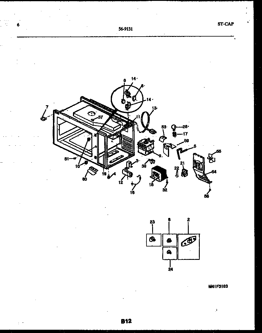 Tappan 56-9131-10-01 functional parts diagram