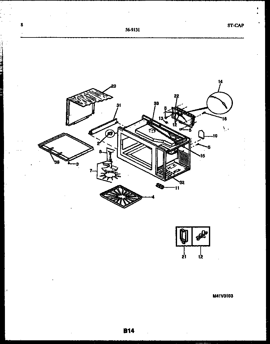 Tappan 56-9131-10-01 wrapper and body parts diagram