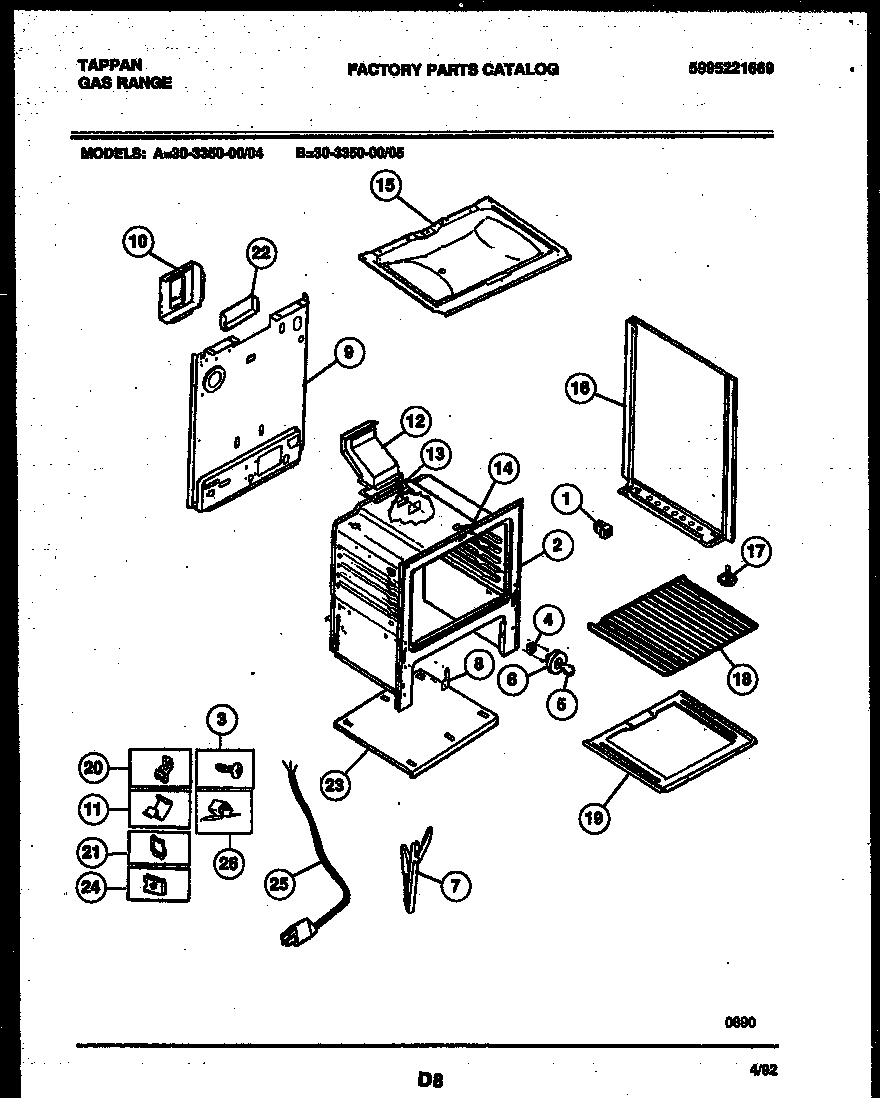 Tappan 30-3350-23-05 body parts diagram