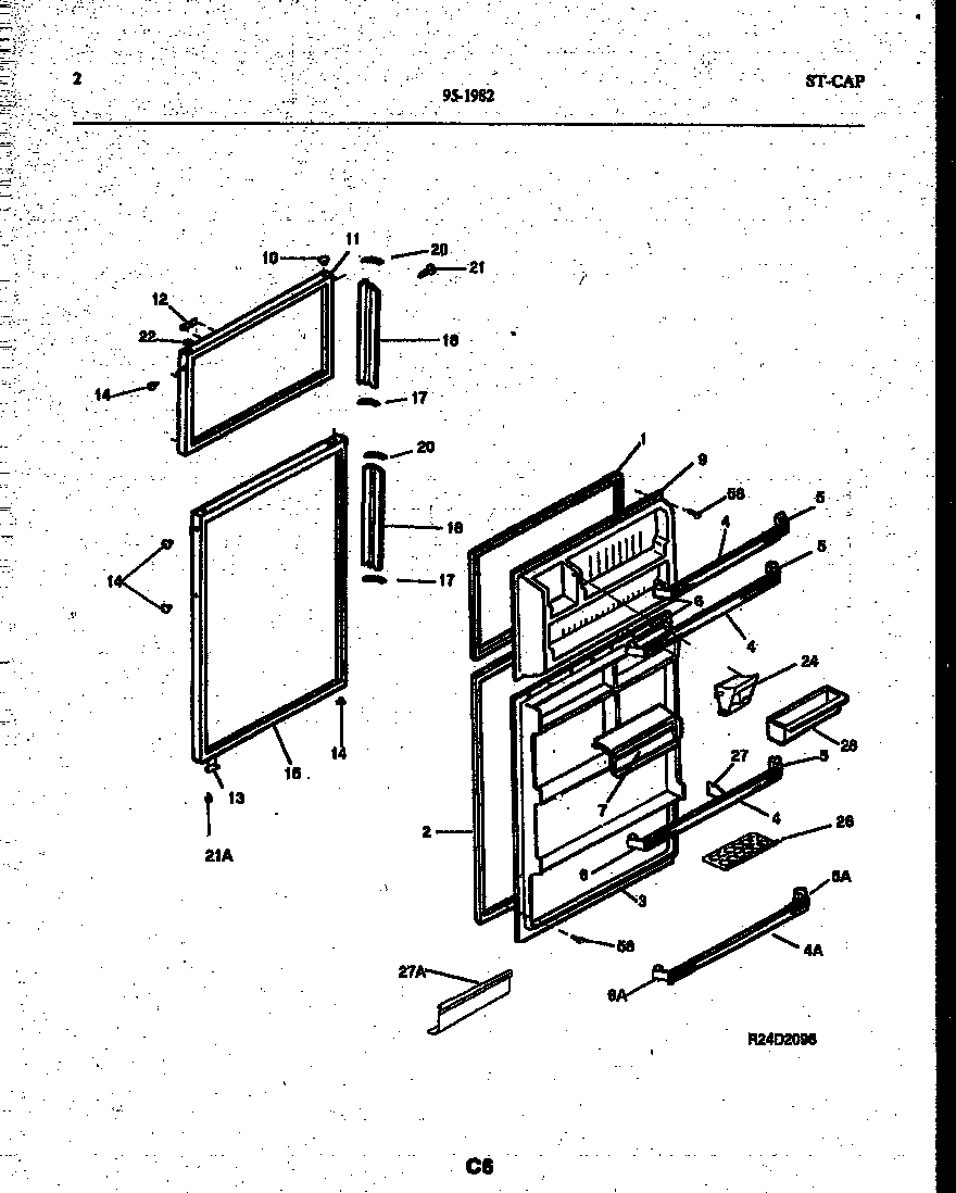 Tappan 95-1982-00-00 door parts diagram