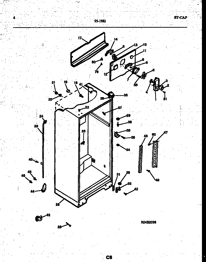 Tappan 95-1982-00-00 cabinet parts diagram