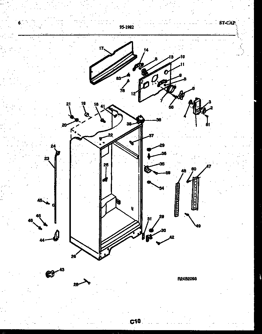 Tappan 95-1982-00-00 cabinet parts diagram
