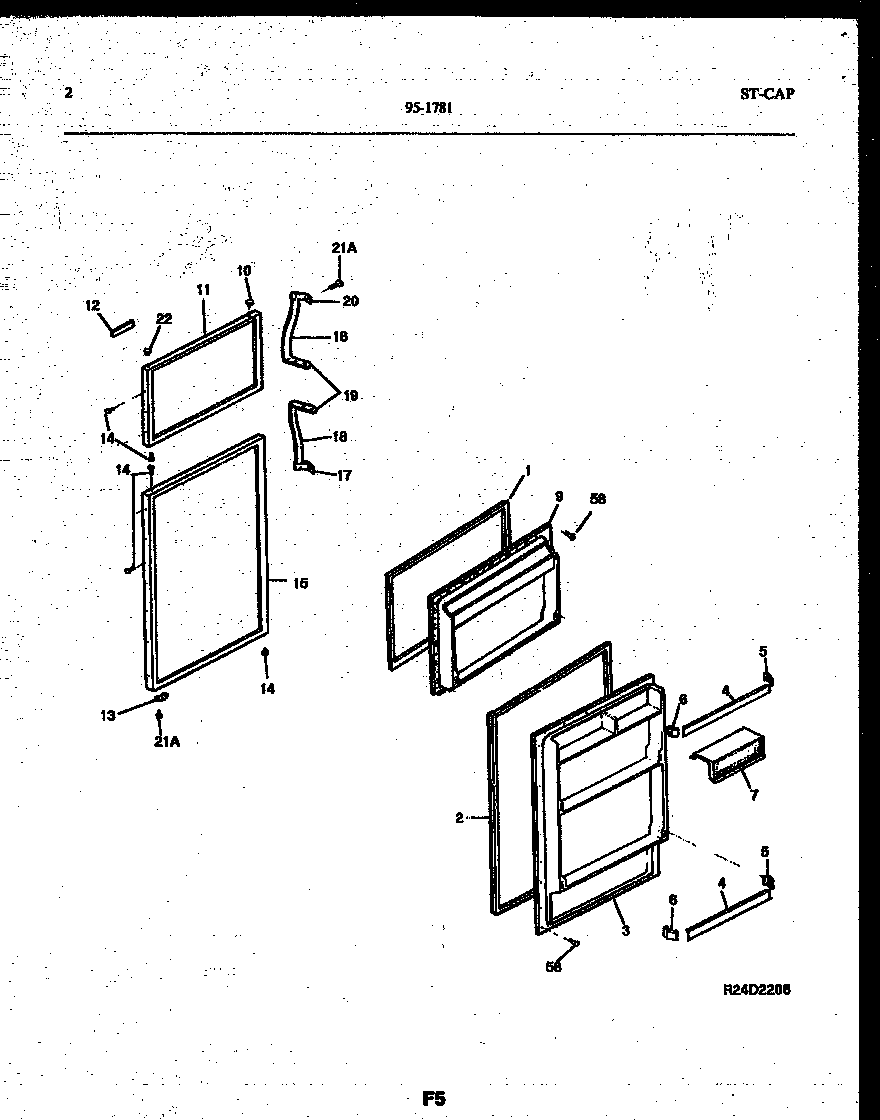Tappan 95-1781-66-01 door parts diagram