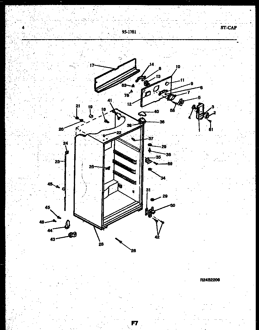 Tappan 95-1781-66-01 cabinet parts diagram