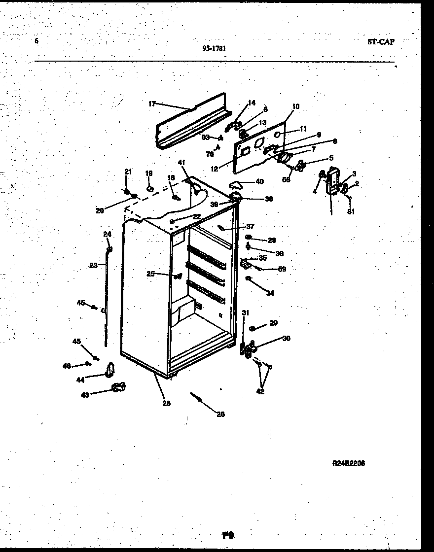 Tappan 95-1781-66-01 cabinet parts diagram