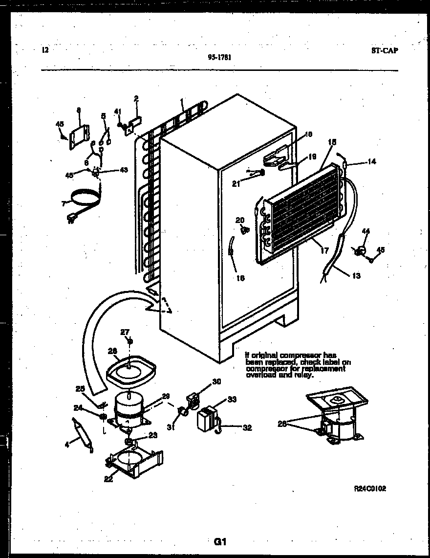 Tappan 95-1781-66-01 system and automatic defrost parts diagram